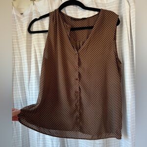 Zara vintage polka dot top